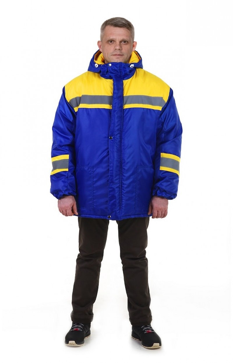 Куртка рабочая утепленная с усиленными деталями рукавов Куртка рабочая утепленная с усиленными деталями рукавов